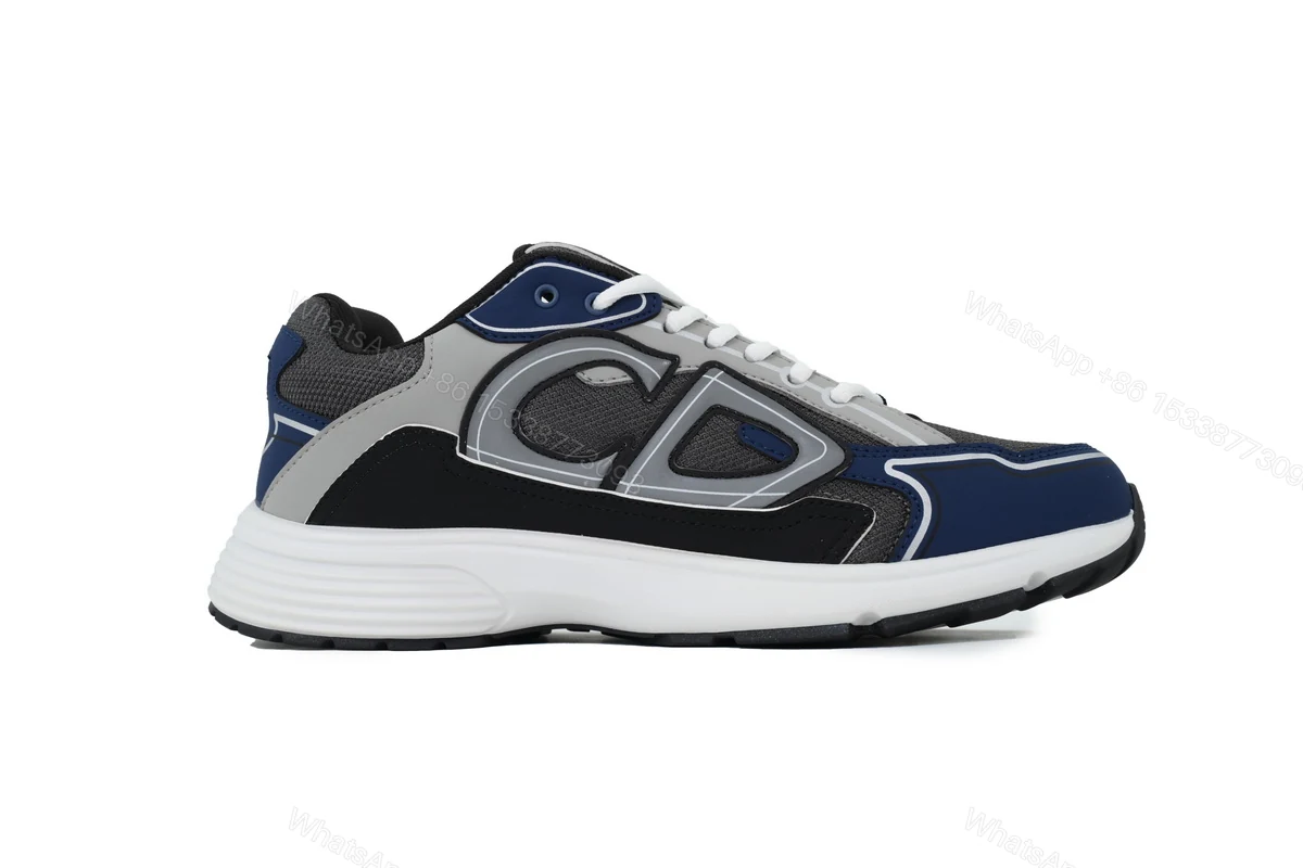 Dior B30 Sneakers Panda Black Blue Grey — view 2