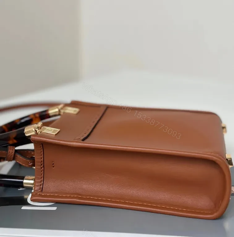 View 6 of Structured Mini Handbag: Bold Fendi Logo, Leather, Luxury