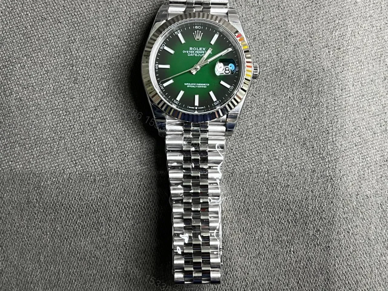 View 2 of Rolex Datejust 41 Green Ombré Dial (2026) Jubilee