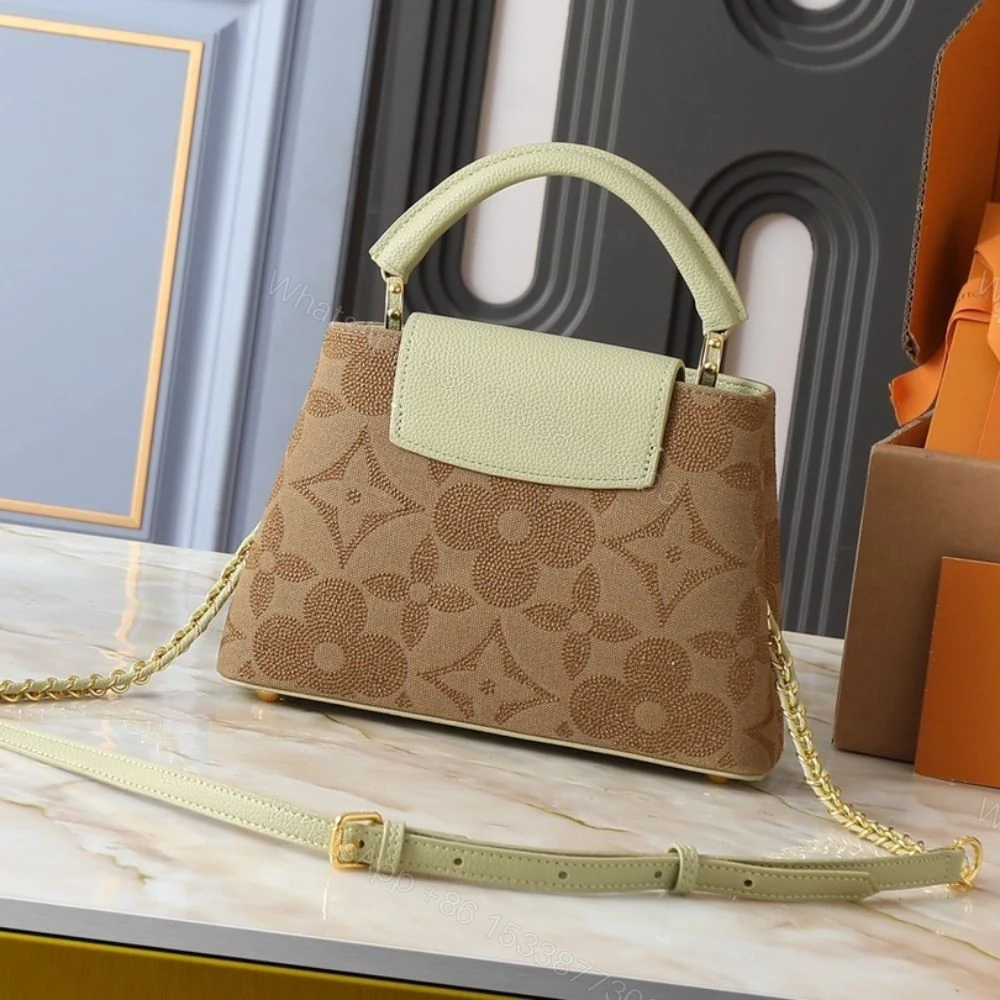 View 7 of Louis Vuitton Capucines BB Green Brown 27cm
