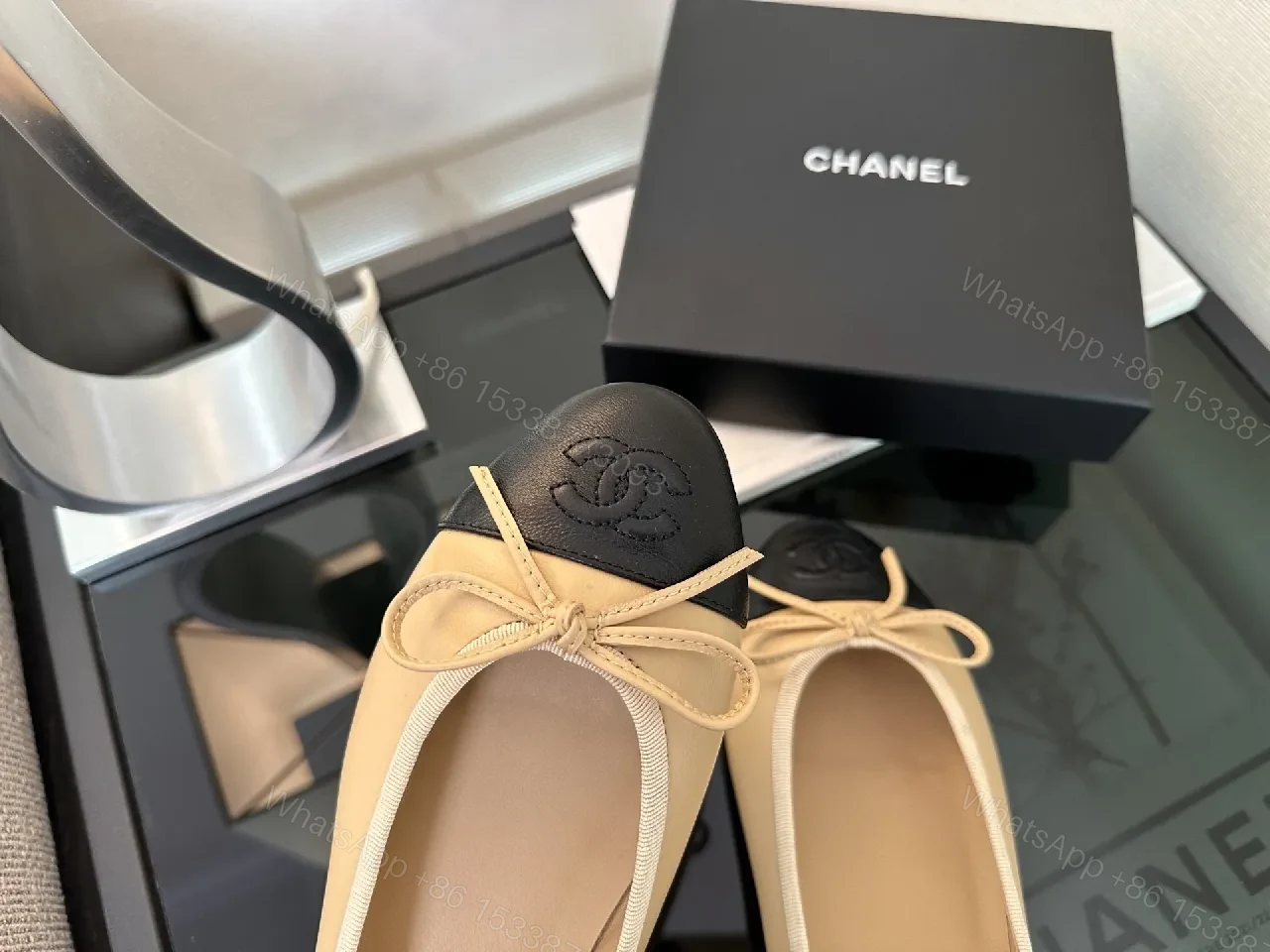 View 7 of Two-Tone Ballet Flats with Subtle Designer Toe Detail