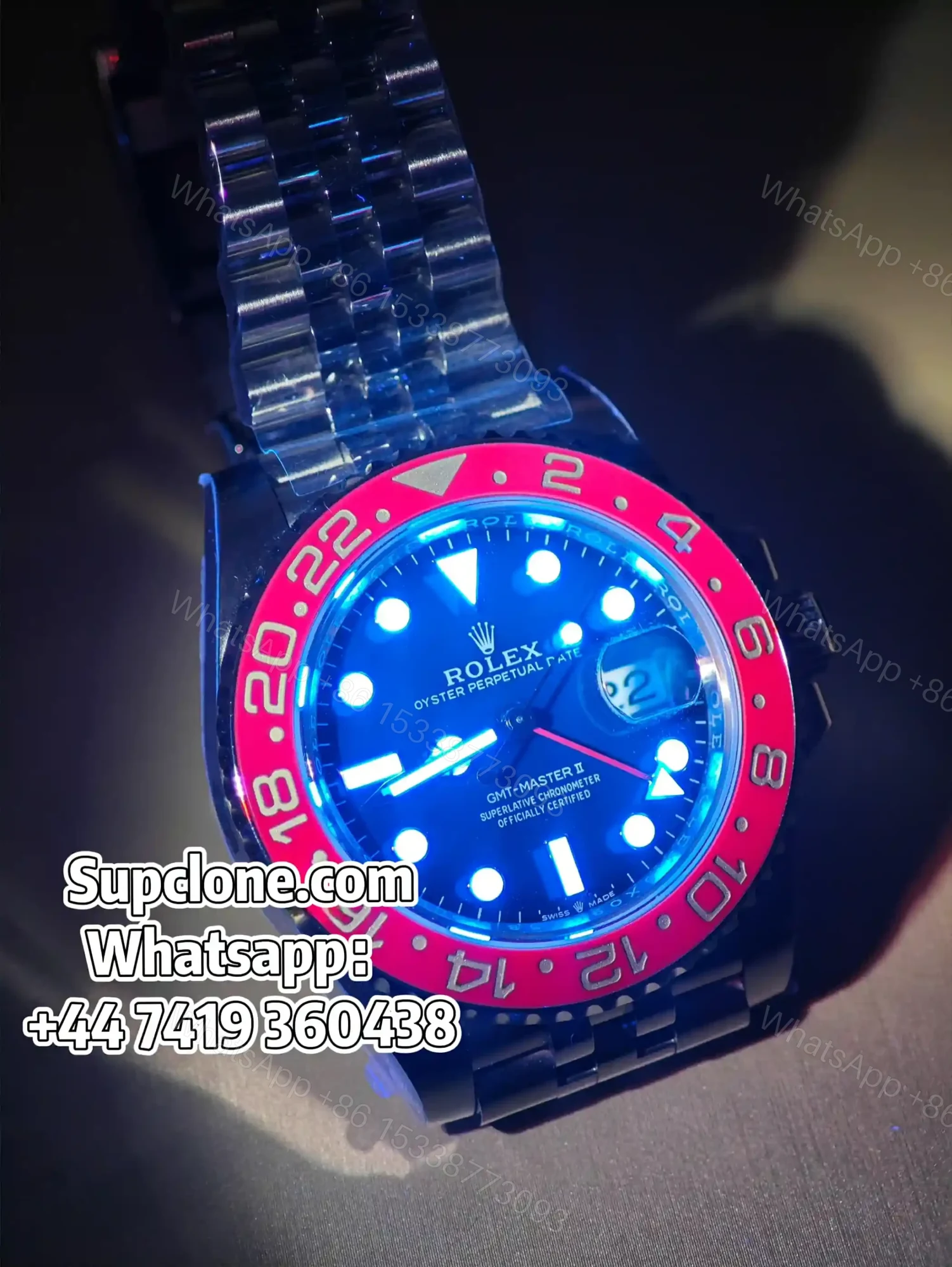 View 4 of Rolex Super Clone Watches 1:1 Pepsi GMT-Master II 126710BLRO Jubilee 3285 Movement V3