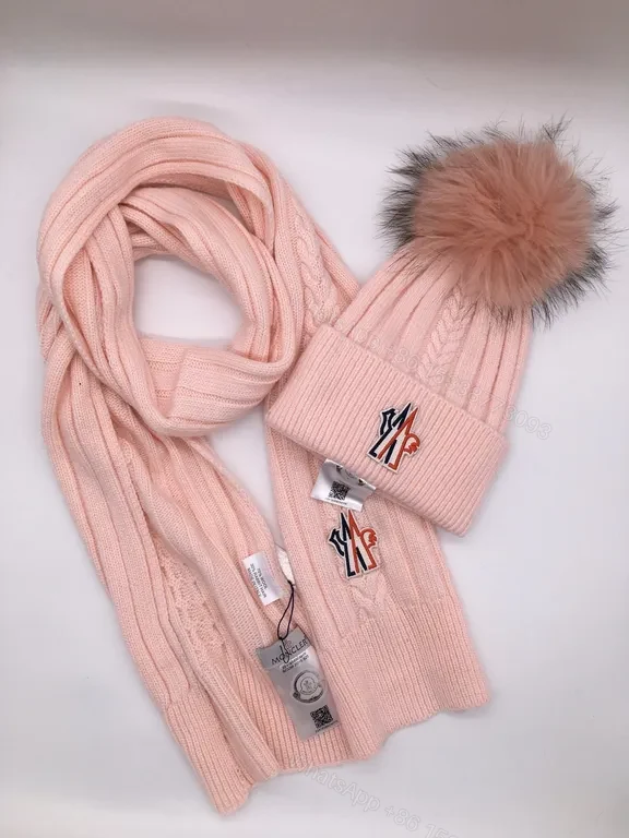 View 5 of Urban Gray Moncler Knit Scarf & Beanie Setâ€”All-Season Luxury