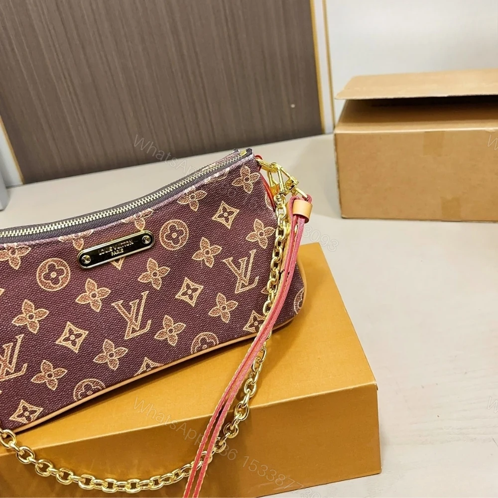 View 3 of Louis Vuitton Pochette Liv Monogram Origine Light Brown 24Cm