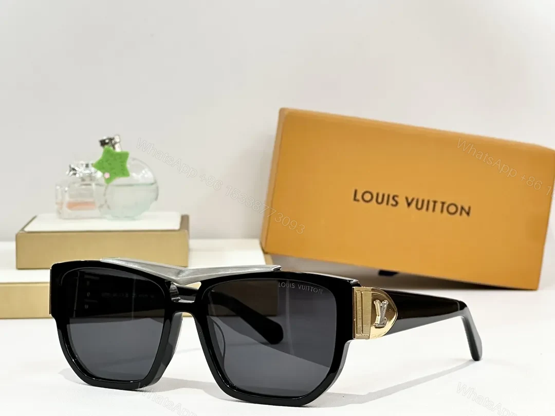 View 5 of Statement Edges: Bold Square Frames with LV Detailing Eyewear