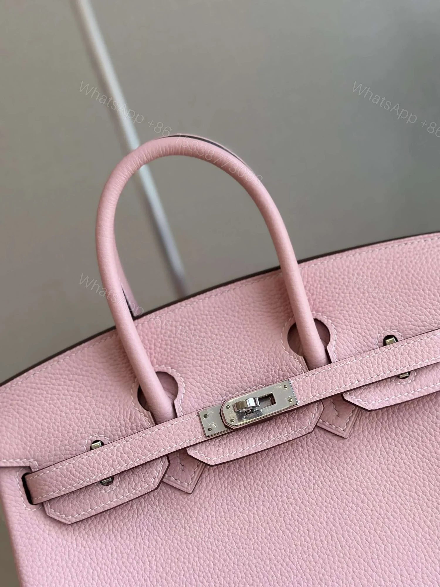 View 2 of HN 25 Rose Pink Togo Leather Palladium Hardware