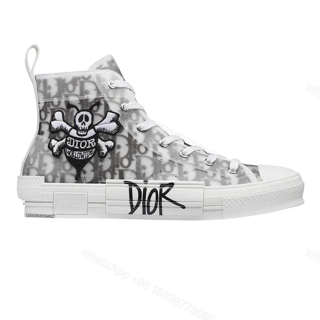 B23 HIGH-TOP SNEAKER WITH DIOR AND SHAWN BEE EMBROIDERY PATCH — view 1