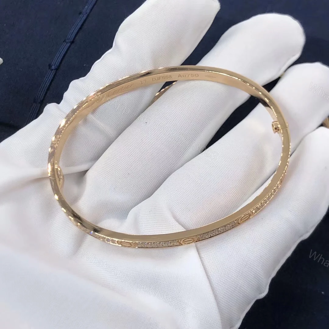 View 4 of Cartier Love Bracelet, small model, paved diamonds