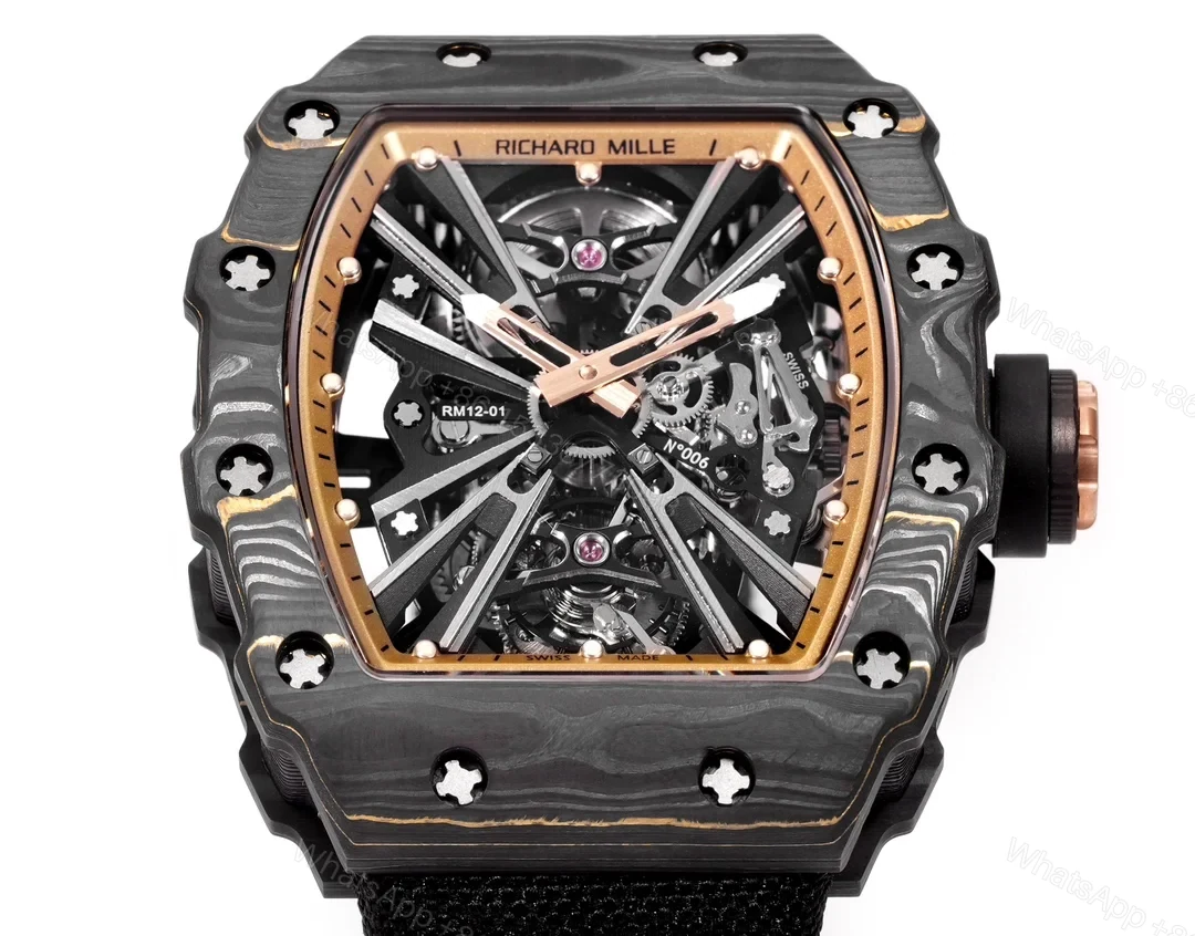 View 4 of Richard Mille RM12-01 Gold Carbon TPT Tourbillon Watch RM12-GC-GD