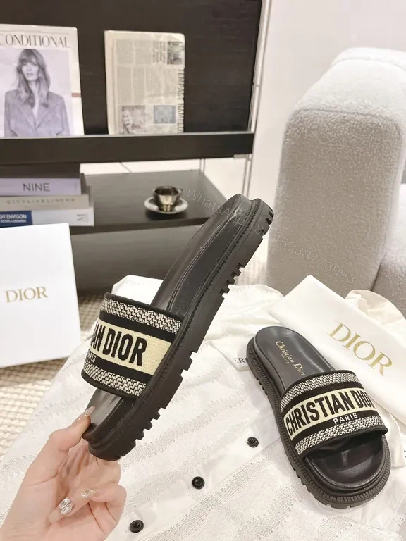View 2 of Chic Dior-Inspired Slide Sandals â€“ All-Day Comfort