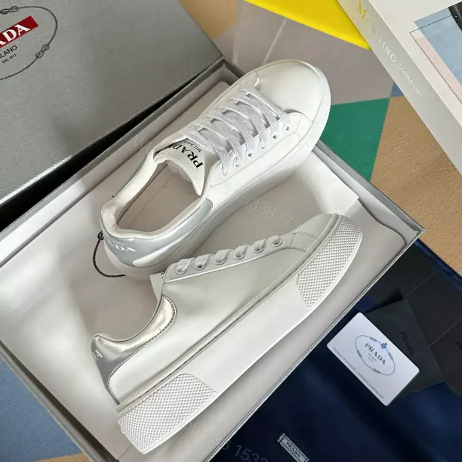 View 2 of PRADA LEATHER LOW-TOP SNEAKERS – PRD062