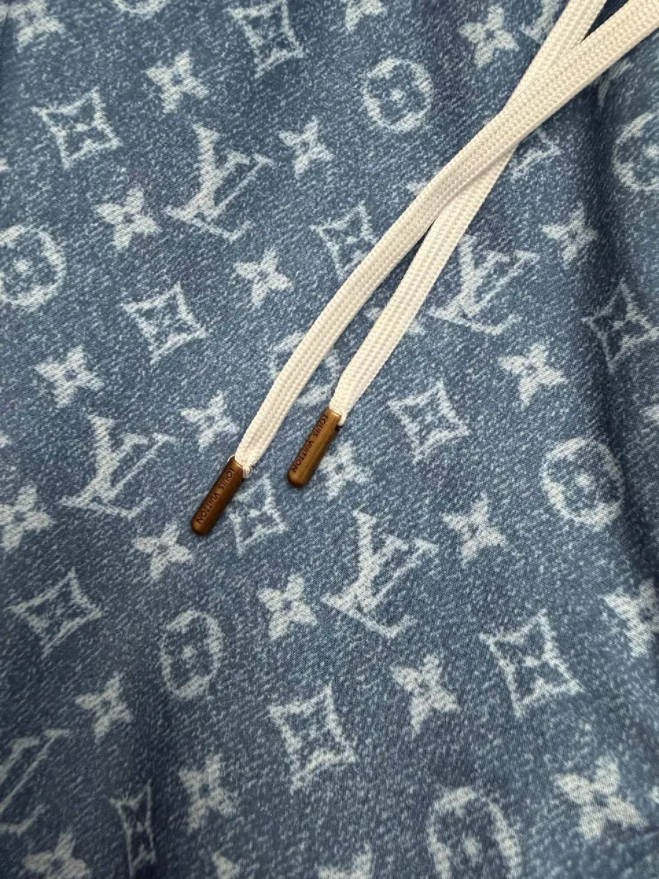View 7 of Blue Patterned Swim Shorts - Luxury, Quick-Dry, Adjustable Waist