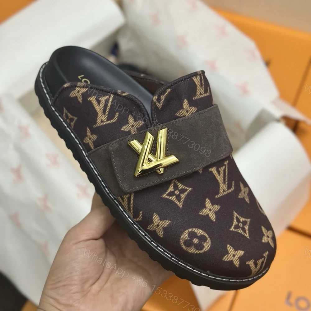 View 3 of Louis Vuitton Lv Cosy Flat Comfort Clog Brown