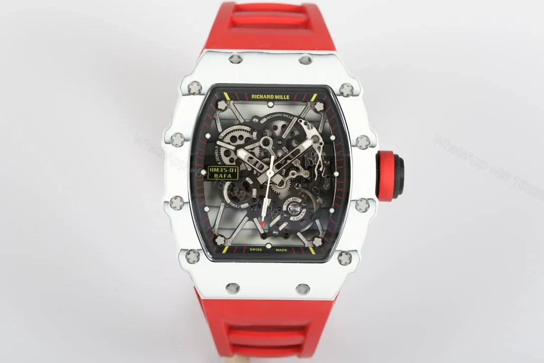 Richard Mille RM35-01 NTPT Carbon Fiber RMUL3 White Gemstone Watch RM35-01-NTPT-RMUL3 — view 1