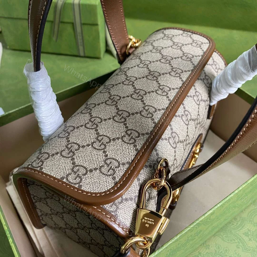 View 8 of Gucci 1955 Luxury Women’s Handbag with Brown Handle 23x16x12cm