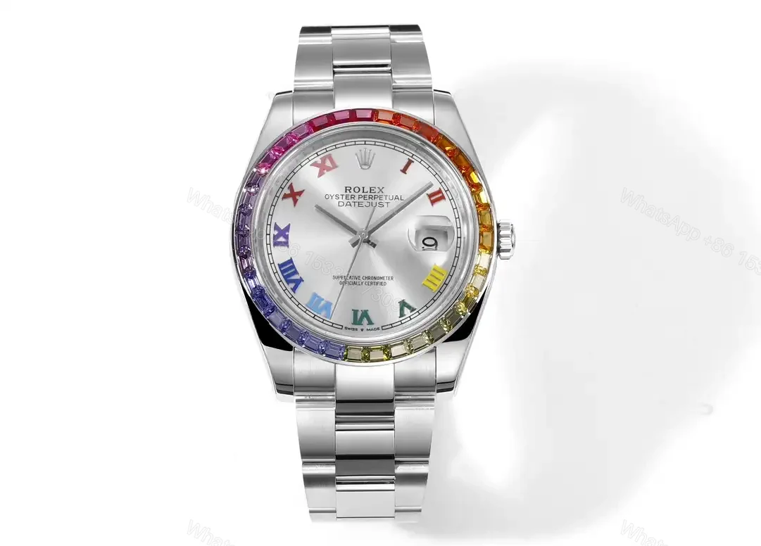 Captivating rainbow datejust replica 36MM Silver Dial Edition RG-DJ36-RAINBOW-SILVER — view 1
