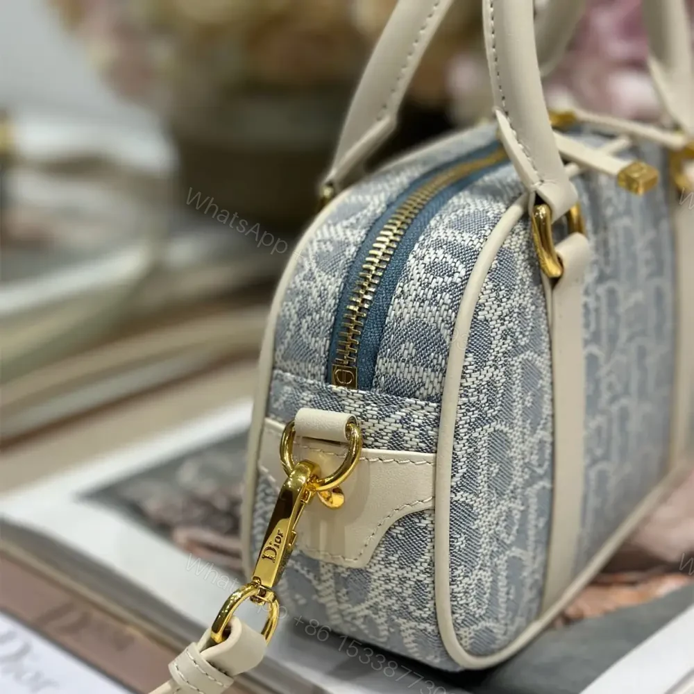 View 9 of 高仿Dior*D-Vibe系列S238M925白色印花手提單肩包白色Mini免檢版