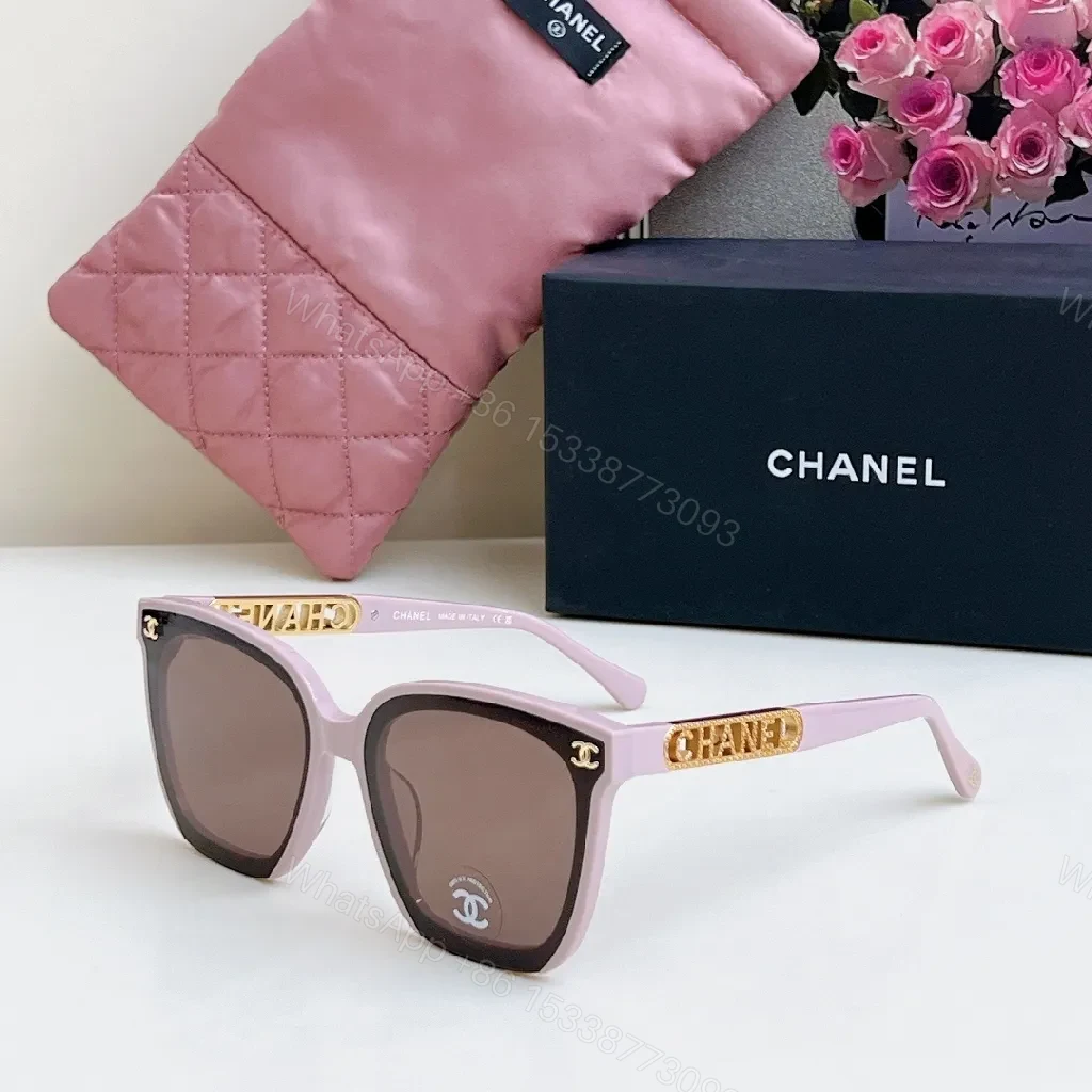 View 7 of Oversized Black Acetate Sunglasses: Luxe Chanel-Inspired Statement