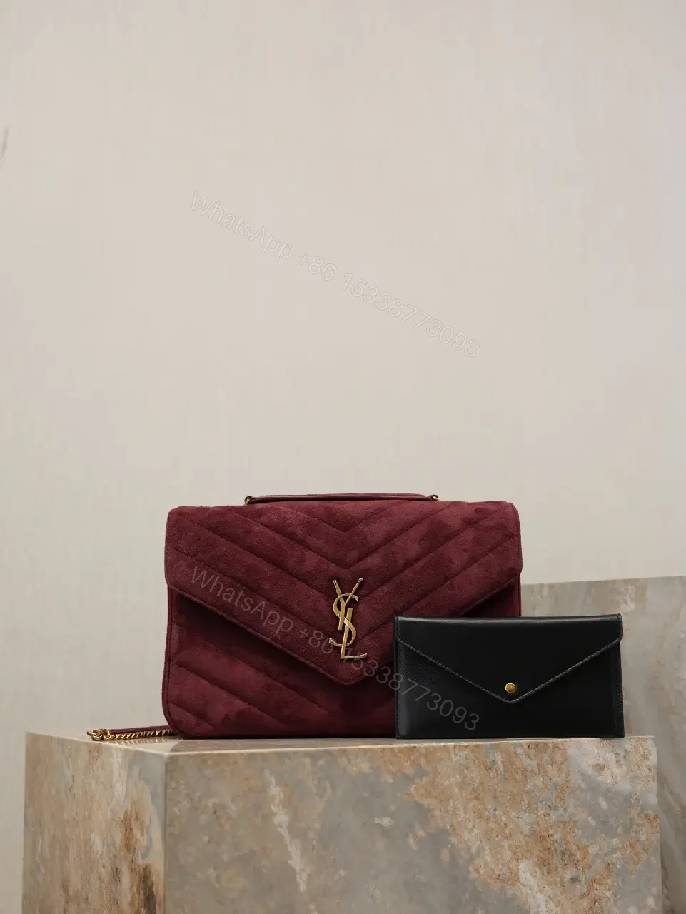 Burgundy Quilted Velvet Satchel - Structured Luxury Bag — view 1