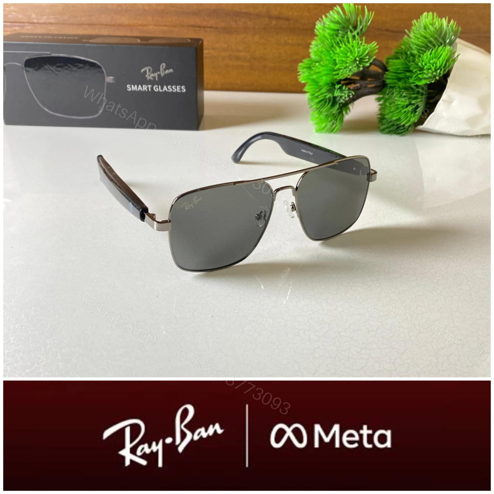 Ray-Ban Meta Edition Black-Gold Tinted Metal — view 1