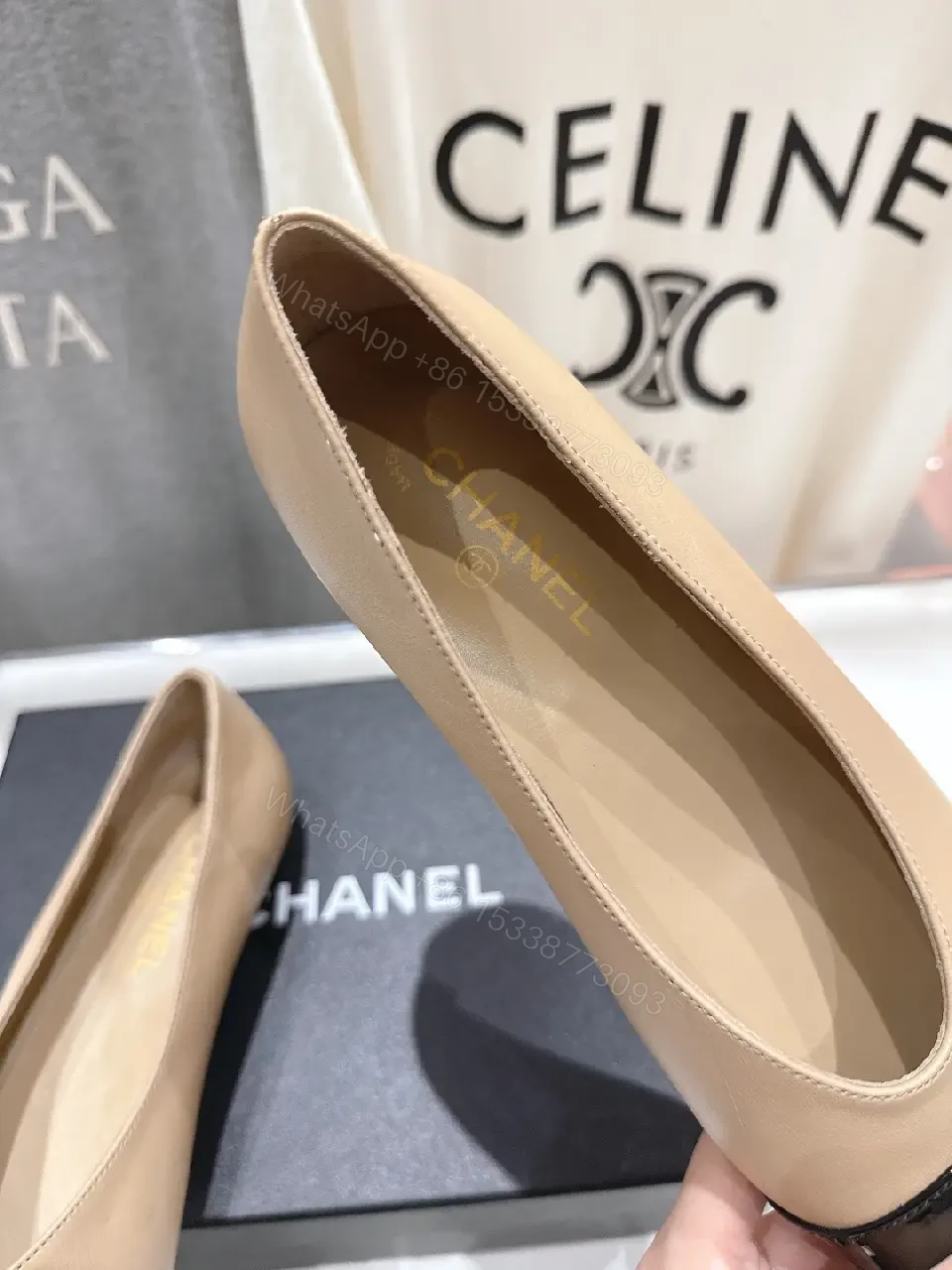 View 5 of Two-Tone Ballet Flats: Modern Chic Comfort & Style
