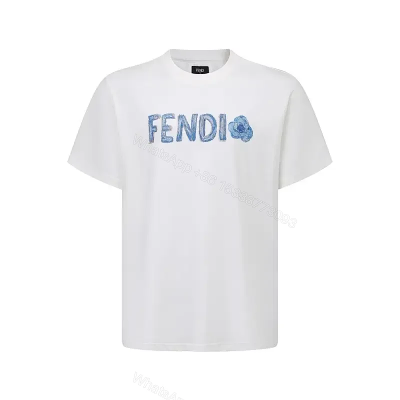 White Cotton Graphic Tee — Bold Logo, Elevated Casual — view 1