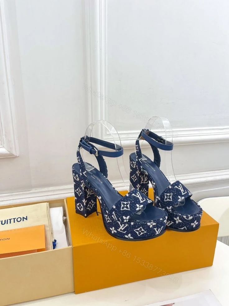 Louis Vuitton Monogram Denim Silhouette Sandals — view 1