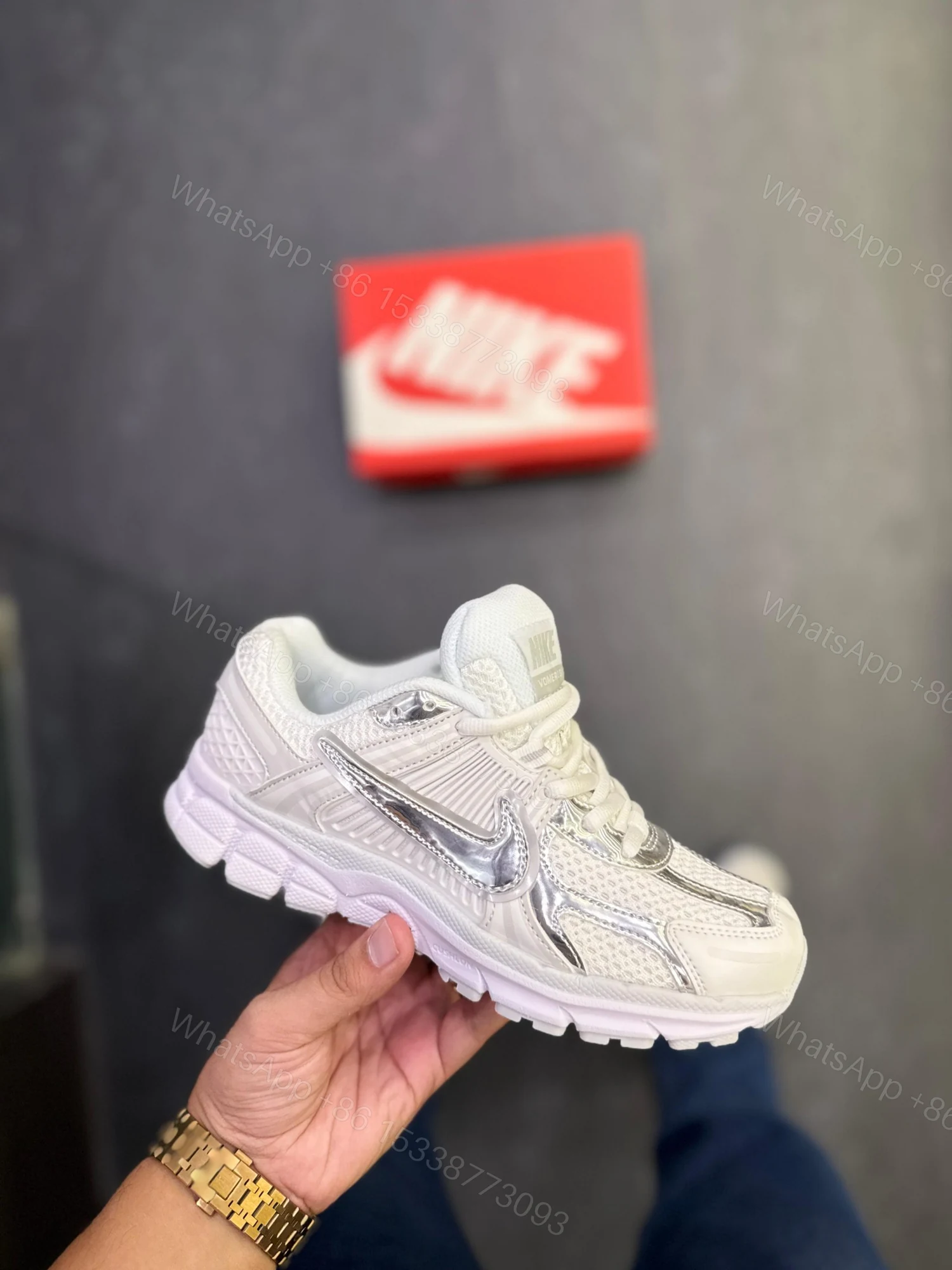 View 6 of FIRST COPY NIKE ZOOM VOMERO WHITE SILVER FOR GIRLS