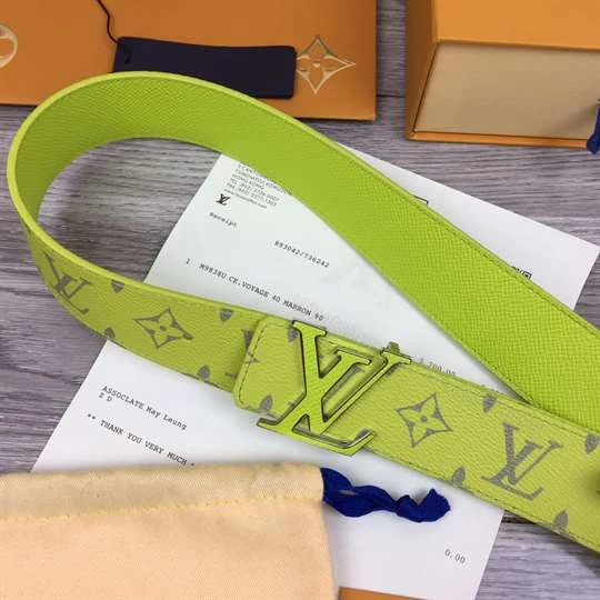 View 7 of LOUIS VUITTON MEN’S INITIALES 40MM REVERSIBLE BELT YELLOW – B128
