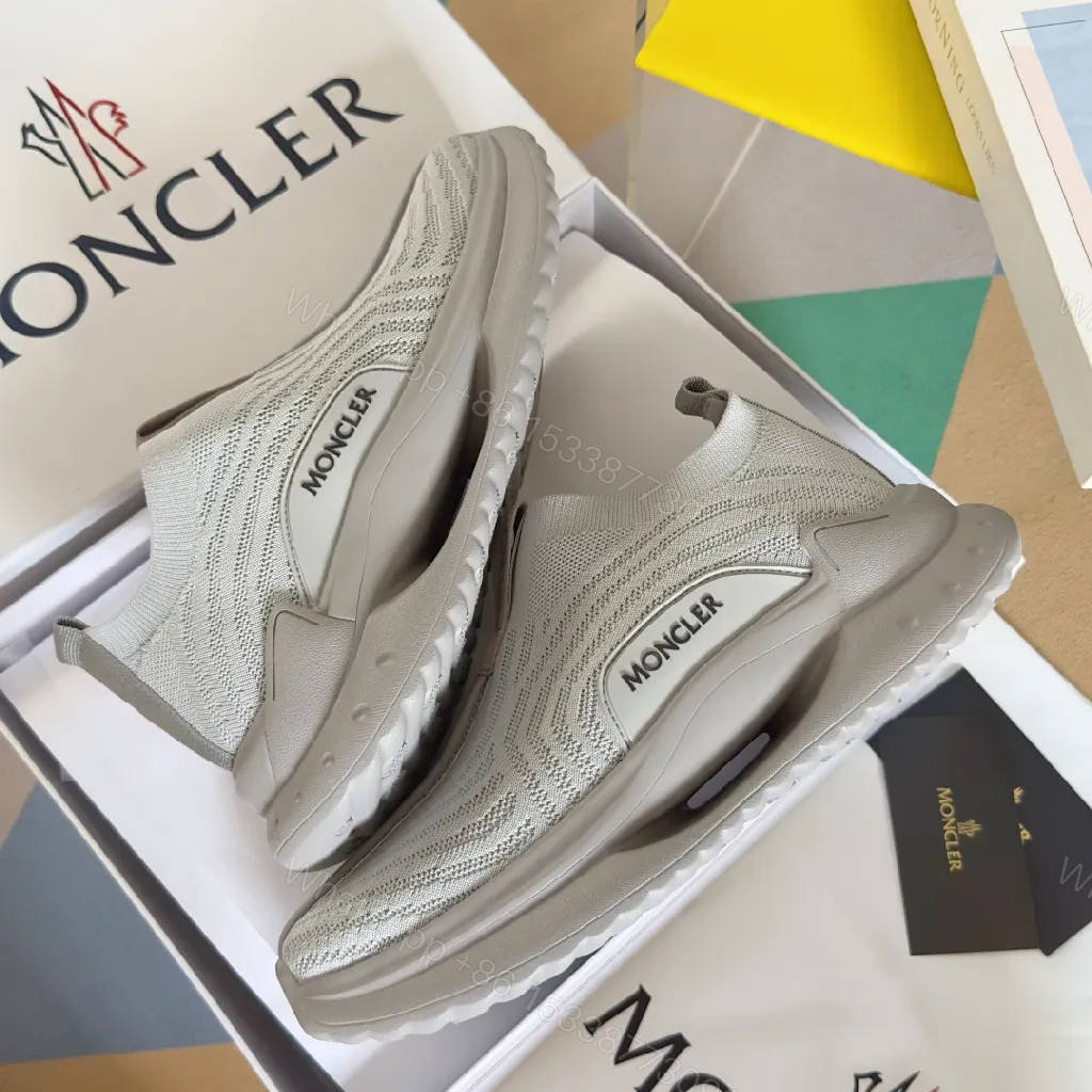 View 7 of White Knit Slip-Ons: Elevated Street-Sleek Comfort sneakers