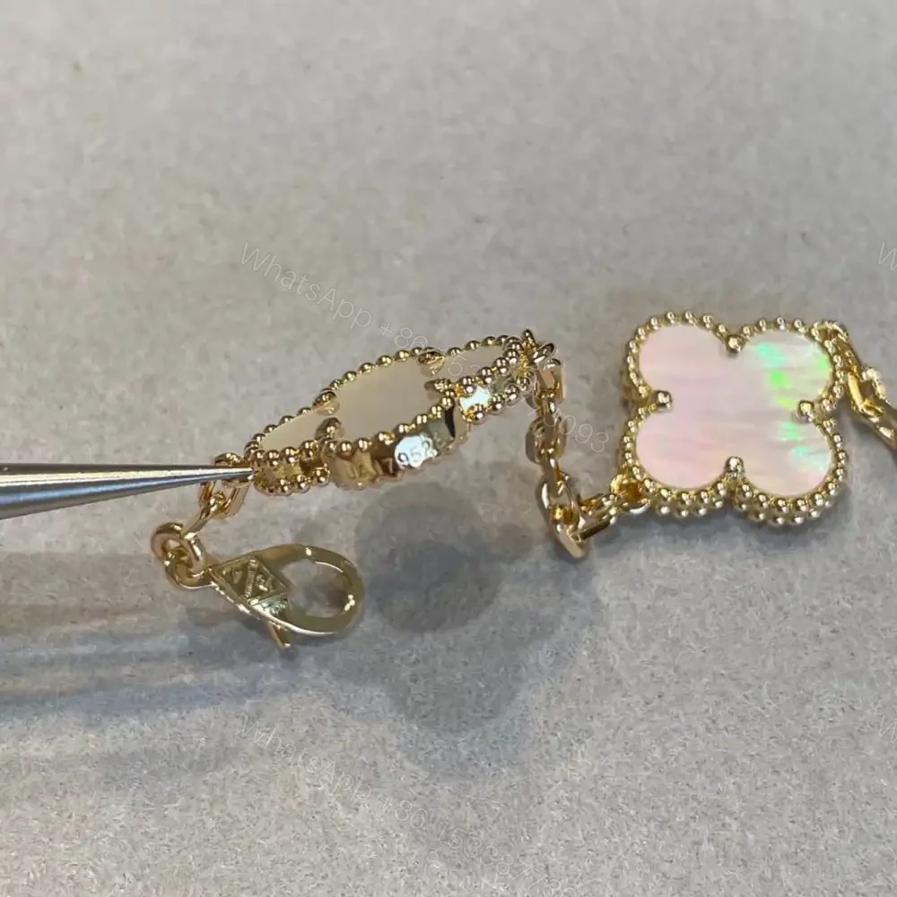 View 9 of 高仿首飾VanCleef&Arpels*RF41800貝母黃金手鏈