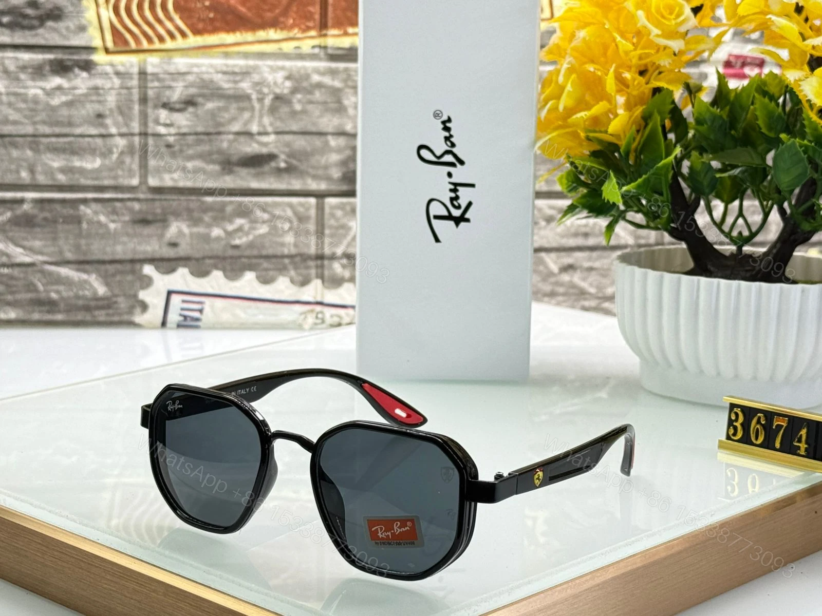 Ray-Ban Octagon Ferrari Edition Green-Black Acetate — view 1