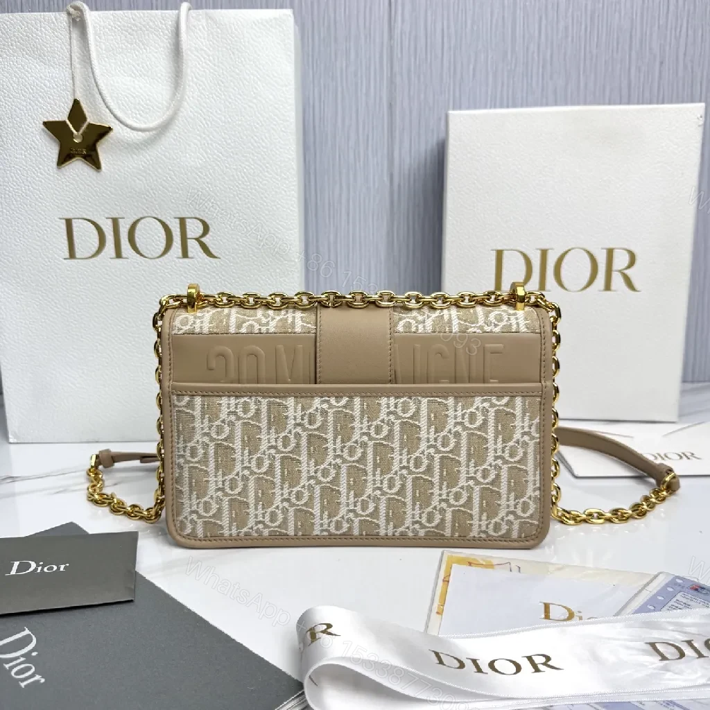 View 7 of Chic Monogram Bag: Gold Chain Crossbody Elegance