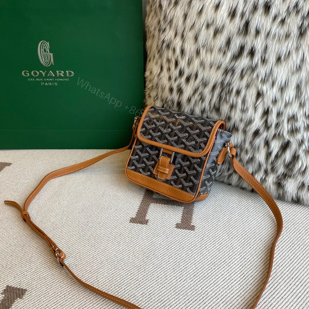 View 3 of Goyard Black Coated Canvas Mini Cross-Body Bag