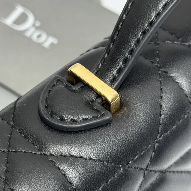 View 3 of Chic Quilted Leather Bag with Gold Hardware â€“ Luxe Clutch