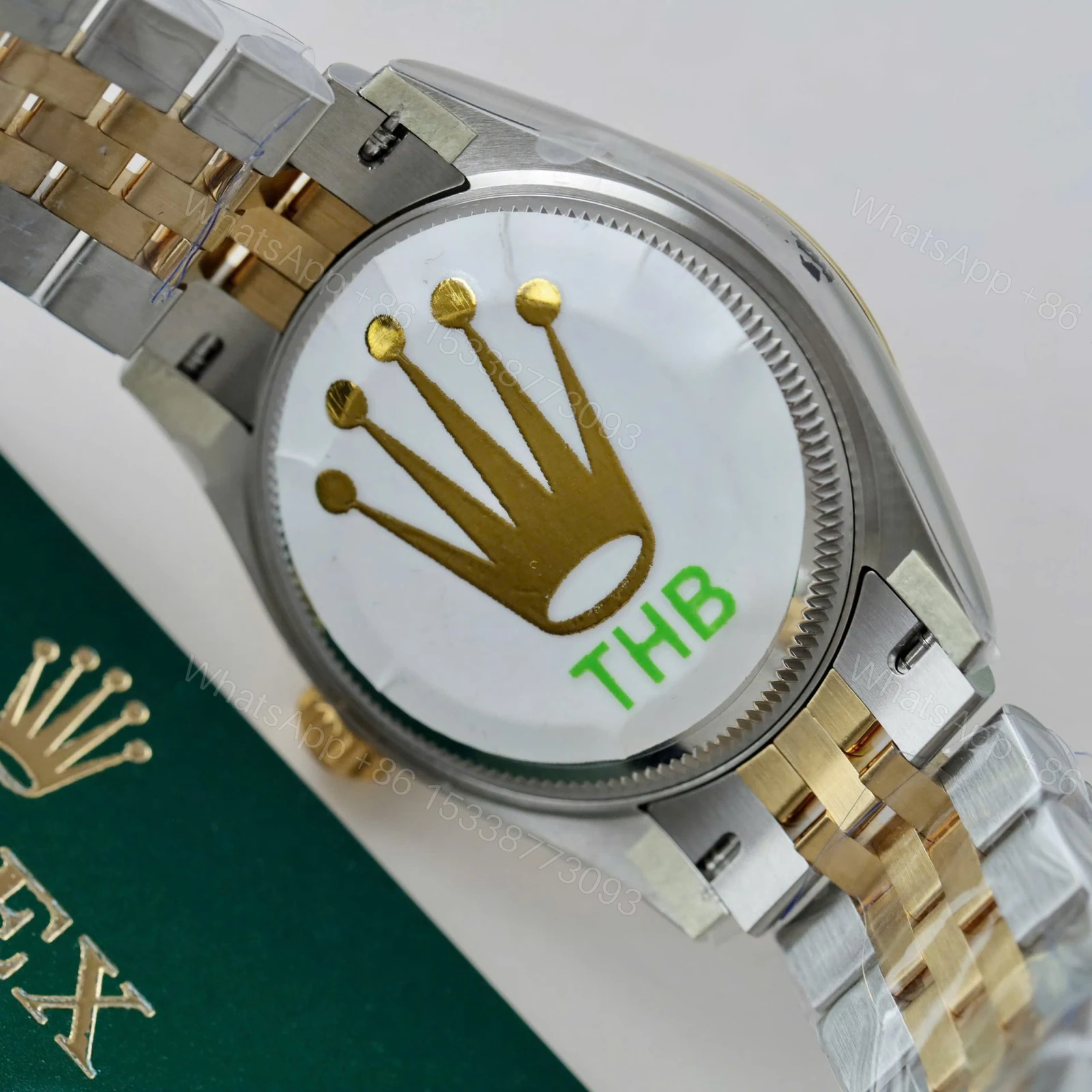 View 9 of Rolex Datejust Olive Green Roman Diamond Dial 126233-0025 36 mm