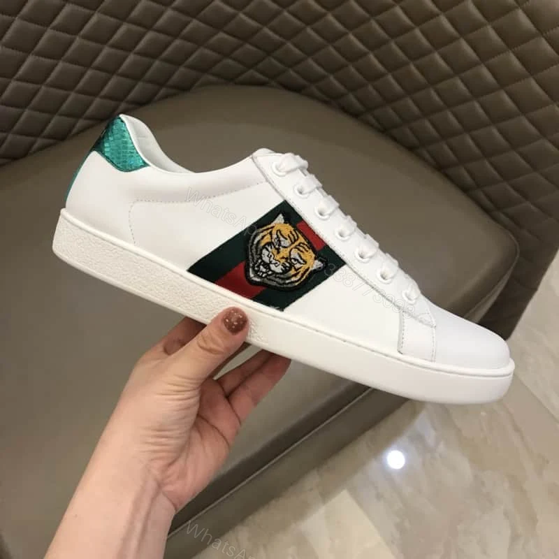View 2 of GUCCI TIGER ACE EMBROIDERED SNEAKER WHITE – GC27