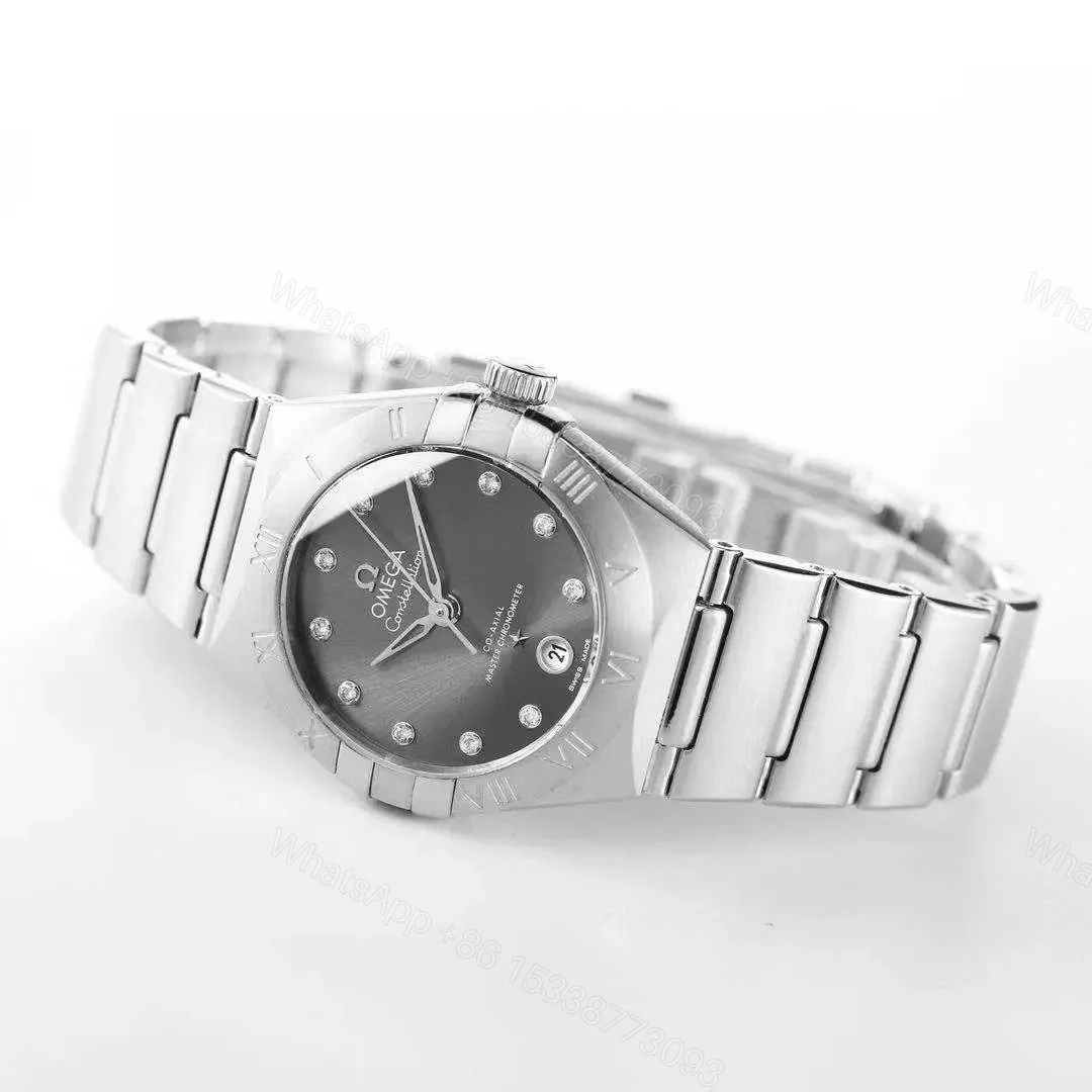 View 7 of Omega Constellation 29MM Women’s Watch V6 Version Silver with Diamond Markers Stainless Steel Bracelet