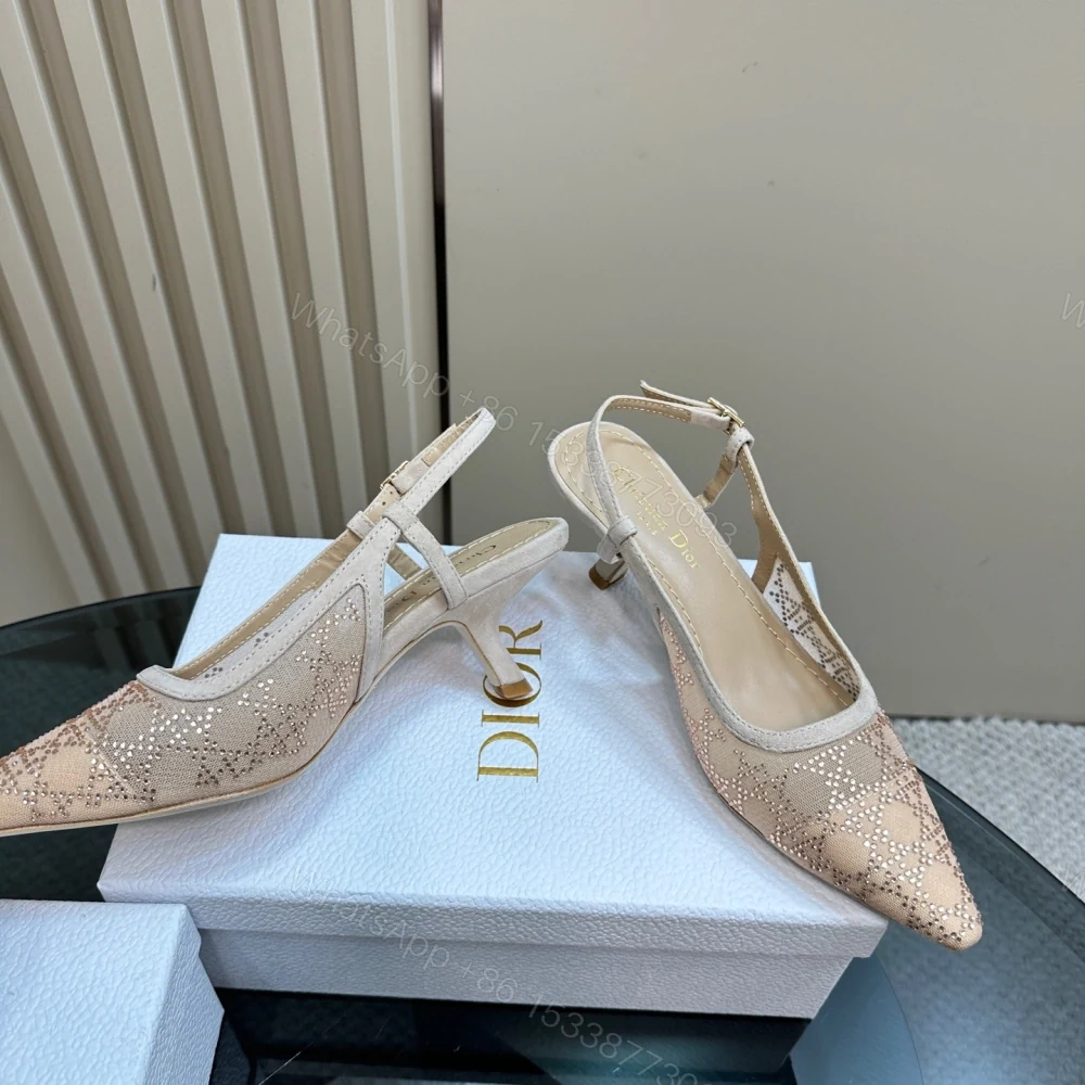 View 2 of 高仿Dior*Capture系列KCV302網鑽細高踭鞋6.5CM裸色免檢版