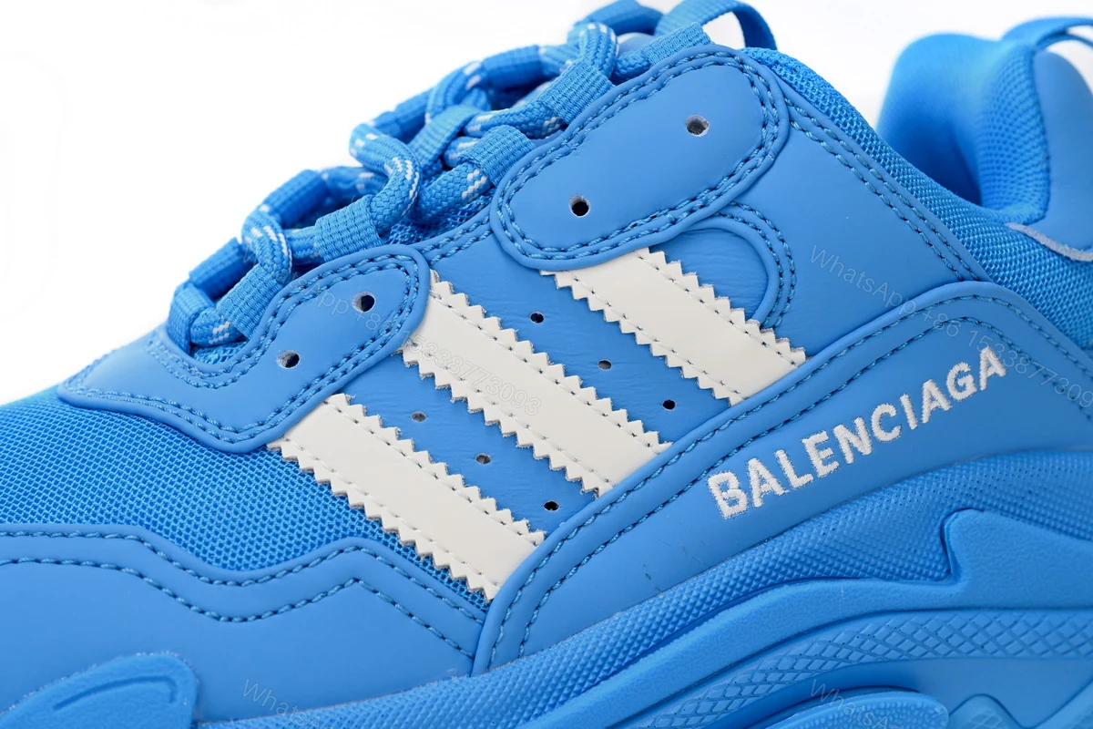 View 7 of adidas x Balenciaga Triple S Blue And White Bars