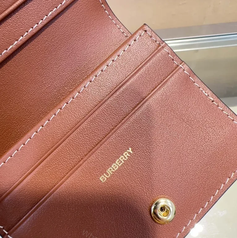 View 9 of Cognac Burberry Heritage Wallet: Classic Plaid, Slim Bi-Fold