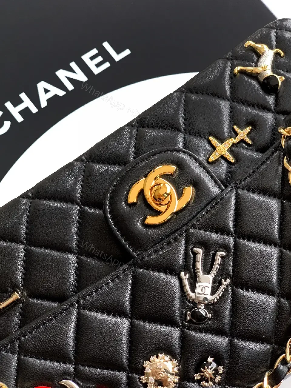 View 10 of Quilted Black Chain Bag: Luxe, Everyday Chic, Compact