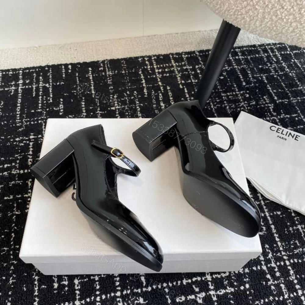 View 4 of CELINE LILY PERFORATED TRIOMPHE BABIES IN PATENT BLACK 360314582C 38NO
