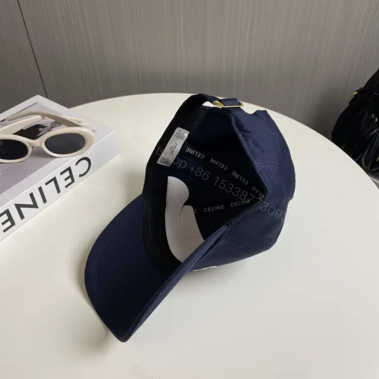 View 8 of Navy CELINE-Inspired Cap: Minimalist Luxury Baseball Hat