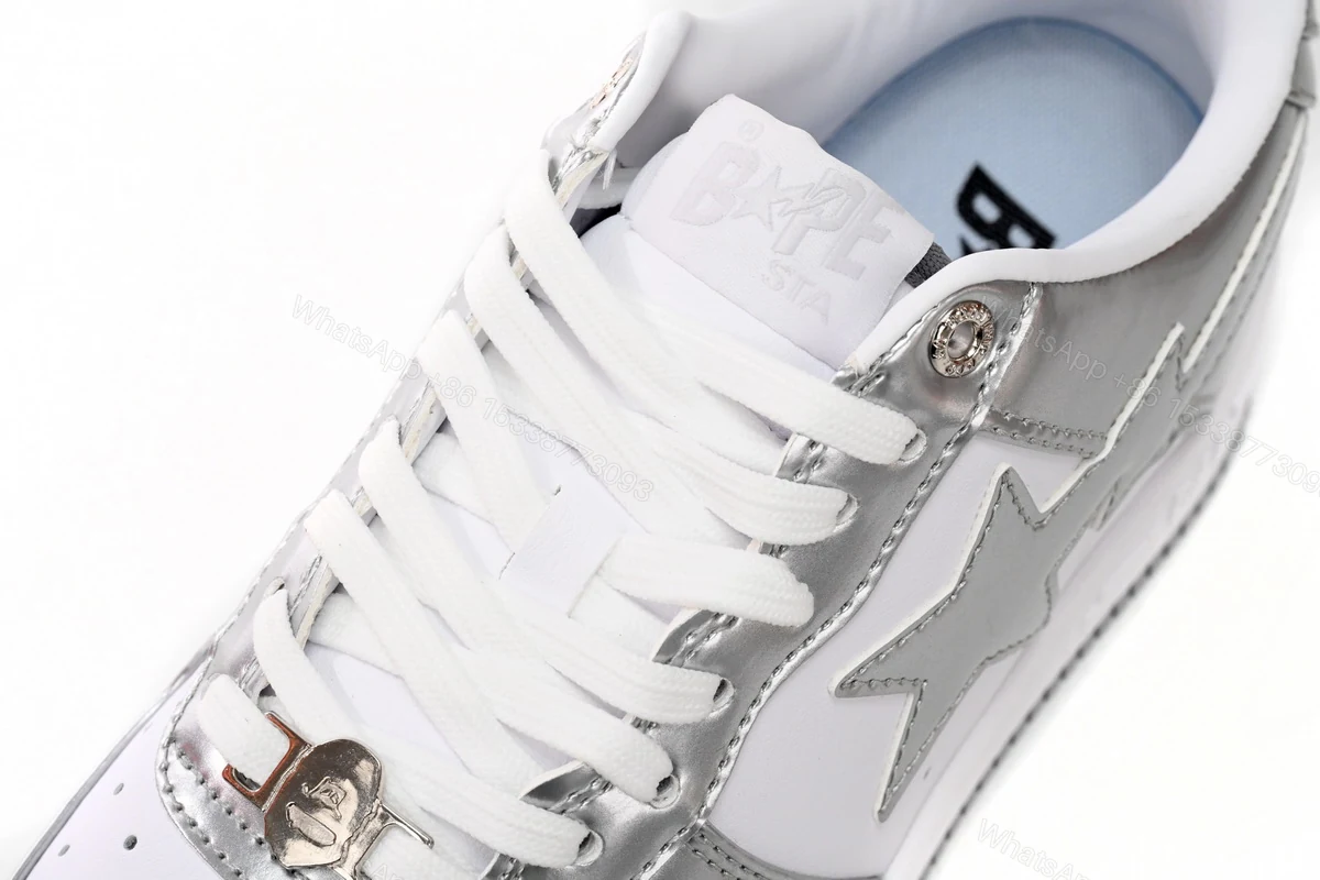 View 10 of A Bathing Ape Bape Sta Low Silver 1H73 191 921