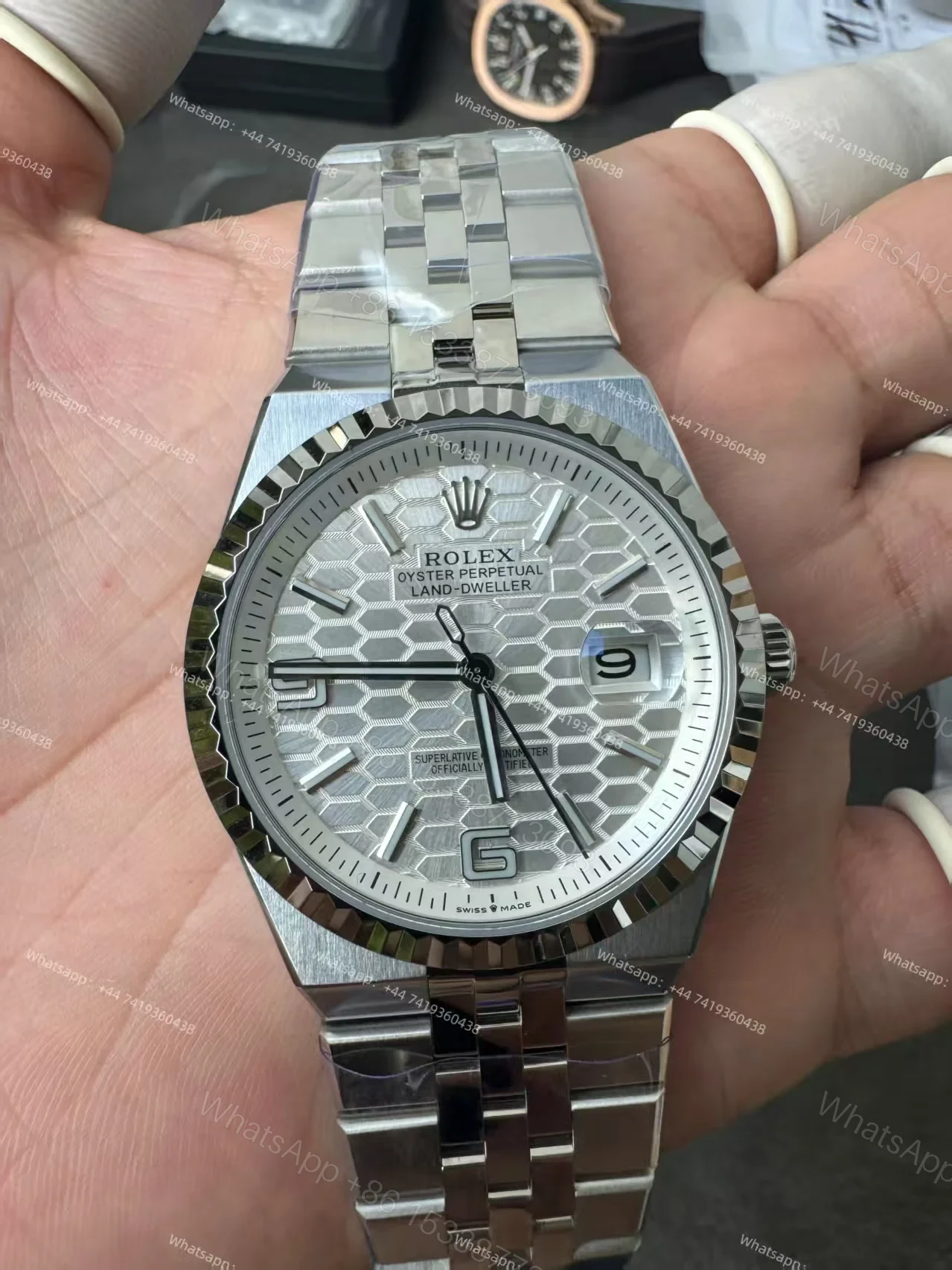 View 5 of Super Clone Rolex Land-Dweller M127334-0001 White Dial 7135 Movement 40mm