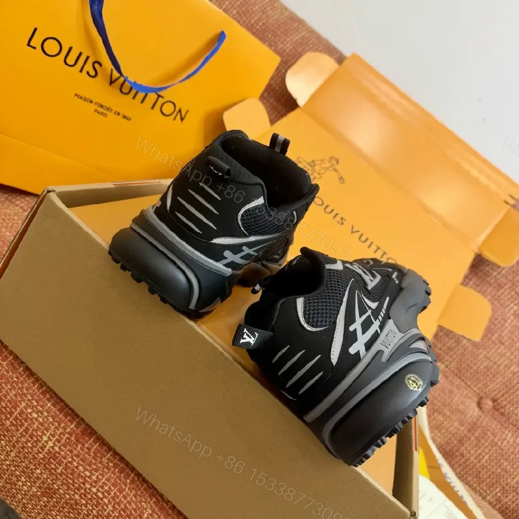 View 7 of Black Mesh Sneaker Louis Vuitton Style with Breathable Upper Footwear