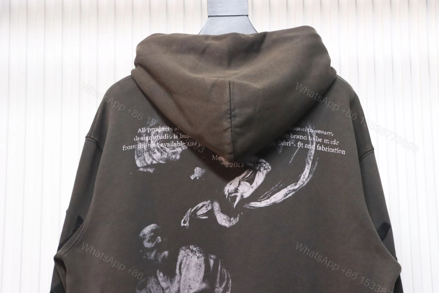 View 4 of Off-white Washed old man print hoodie