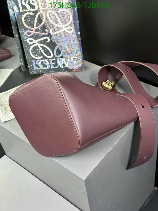 View 28 of Loewe Red Pebble Bucket Bag with Calfskin RA288