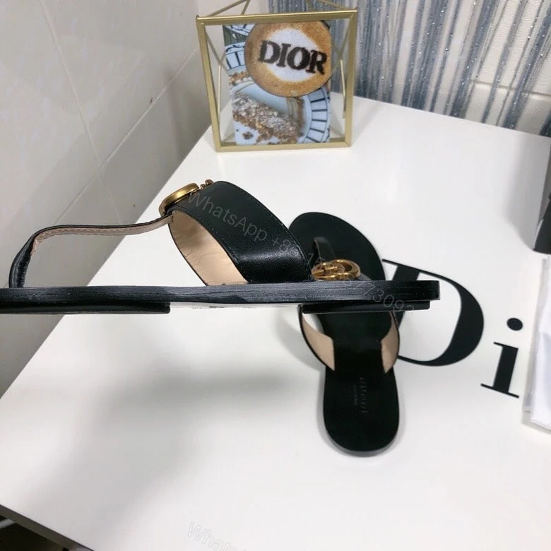 View 6 of Gucci Double G Thong Black